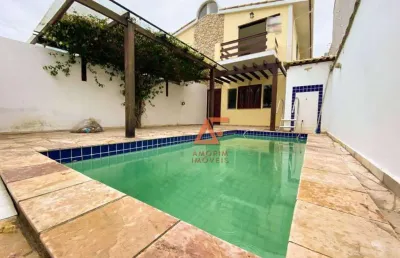 Casa com 5 dormitórios, 220 m² - venda por r$ 660.000,00 ou aluguel por r$ 3.350,00/mês - nova são pedro - são pedro da aldeia/rj