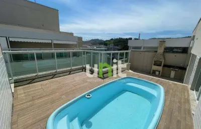 Cobertura linear com 2 dormitórios à venda, 111 m² por r$ 1.053.000 - santa rosa - niterói/rj
