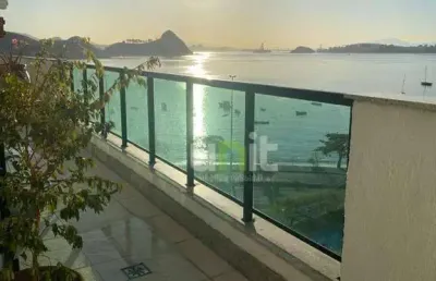 Cobertura com 3 dormitórios à venda, 200 m² por r$ 2.200.000,00 - charitas - niterói/rj