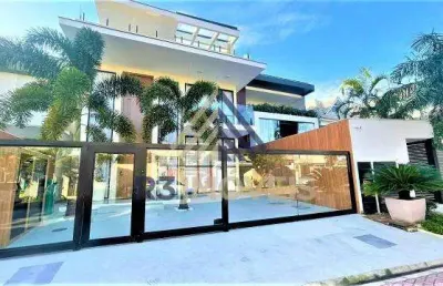 Casa em condomínio fechado com 5 quartos à venda na estrada vereador alceu de carvalho, recreio dos bandeirantes, rio de janeiro, 500 m2 por r$ 4.500.000