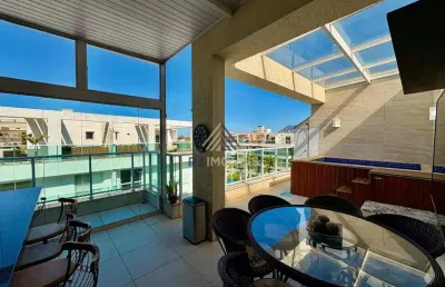 Cobertura com 3 quartos para alugar na rua escritor elie wiesel, recreio dos bandeirantes, rio de janeiro, 180 m2 por r$ 7.000