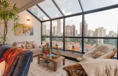 Cobertura exclusiva de 420 m² com 3 suítes e 2 vagas no anália franco
