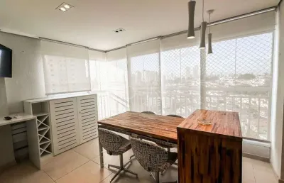 Apartamento mobiliado 2 dormitorios e varanda gourmet - vila prudente