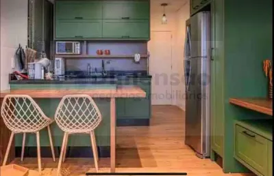 Studio 100% mobiliado (porteira fechada) e com vaga de garagem