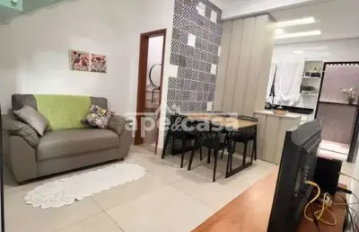 Sobrado de condomínio com 2 quartos à venda, maracanã - praia grande
