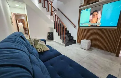 Sobrado com 3 dormitórios sendo 1 suíte com closet à venda, 164 m² por r$ 795.000 - parque são vicente - mauá/sp