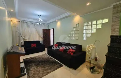 Sobrado com 3 dormitórios à venda, 320 m² por r$ 860.000,00 - parque são vicente - mauá/sp