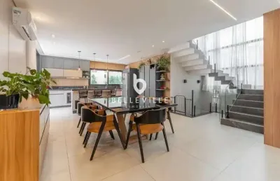 Casa em condomínio fechado com 5 quartos à venda na rua ângelo domingos durigan, 229, santa felicidade, curitiba, 386 m2 por r$ 3.300.000