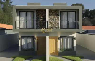Casa sobrado geminado 129,4m²  3 dormitórios 1 suíte  nova palhoça