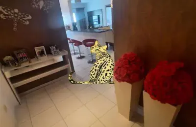Apartamento espaçoso na aviação com vista para o mar