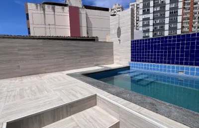 Excelente cobertura dois quartos pituba alameda carrara nascente total