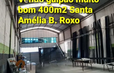 Galpão para venda em belford roxo, santa amélia, 1 banheiro