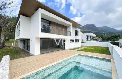 Casa com 4 dormitórios à venda, 540 m² por r$ 5.700.000,00 - quebra frascos - teresópolis/rj