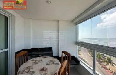 Apartamento com vista para o mar! 2 dormitórios, 70 m² por r$ 445.000 - balneário santa eugênia - mongaguá/sp