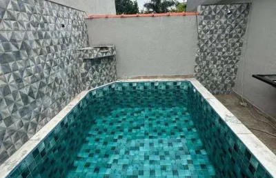 Casa em itanhaém 2 quartos piscina churrasqueira por r$ 379.000 - jardim cibratel - itanhaém/sp