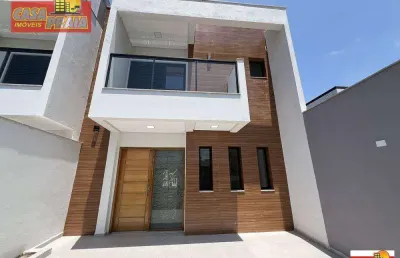 Sobrado com acabamento moderno 150 metros da praia, 139 m² por r$ 855.000 - jardim marina - mongaguá/sp