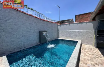 Casa nova com piscina 2 quartos, 84 m² por r$ 379.900 - jardim praia grande - mongaguá/sp