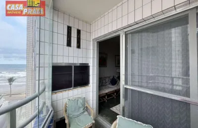 Apartamento pé na areia com 2 dormitórios, 74 m² por r$ 350.000 - vila atlântica - mongaguá/sp