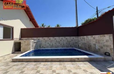 320.000,00 com piscina itanhaem casa 2 quartos,, 70 m²  loty