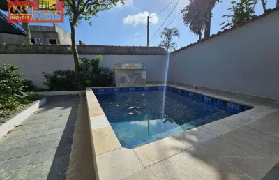 Lote inteiro 200 metros da praia casa 3 quartos piscina 132 m² por r$ 449.900 - balneário flórida mirim - mongaguá/sp