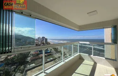 Vista para o mar e terraço gourmet!  apartamento 2 quartos, lazer completo 75 m² por r$ 418.000 - vila atlântica - mongaguá/sp