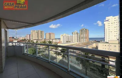 200 metros da praia com vista para o mar! apartamento 2 quartos, 84 m² por r$ 480.000 - centro - mongaguá/sp