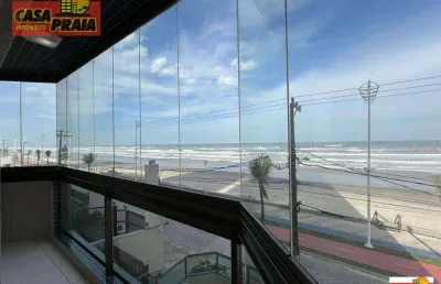 Frente ao mar com vista! apartamento 2 quartos, 85 m² por r$ 450.000 - centro - mongaguá/sp