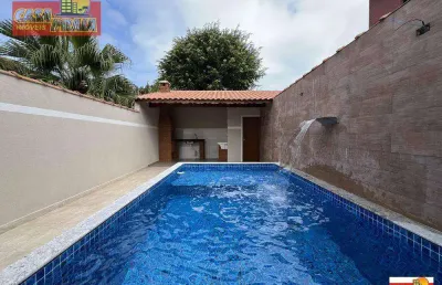 500 metros da praia casa 3 quartos, 107 m² por r$ 469.000 - jardim praia grande - mongaguá/sp