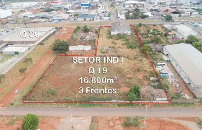 Setor industrial de ceilandia - terreno 16.800m2 com 3 frentes