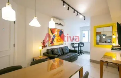 Apartamento com 2 quartos para para alugar totalmente mobiliado no leblon
