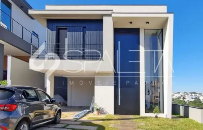 Ibi aram | itupeva - lindo sobrado com arquitetura moderna e vista espetacular à venda no condomínio ibi aram ii em itupeva