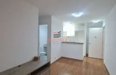Apartamento com 2 dormitórios, 2 banheiros, sala com varanda e cozinha americana com área de serviç