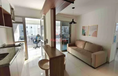 Apartamento para locação com 1 dormitório, sacada, ar condicionado, 1 vaga de garagem próximo ao me