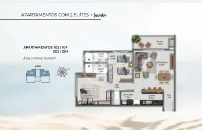 Apartamento com 2 quartos à venda na Rua Berta Lutz, 274, Cachoeira do Bom Jesus, Florianópolis