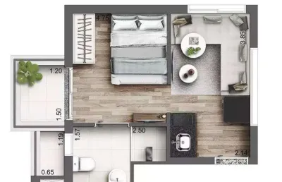 Apartamento com 1 quarto à venda na Alameda Dos Maracatins - De 472 A 1000 - Lad, 1700, Indianópolis, São Paulo