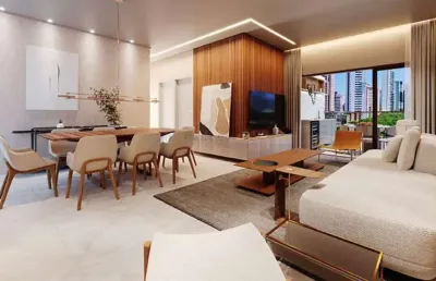 Apartamento amplo de 4 quartos com vista para o rio capibaribe