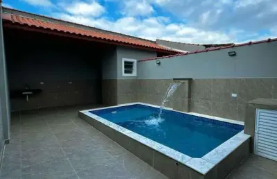 Casa à venda em balneário anchieta, mongaguá/sp: 3 dorms, 160m² r$ 489.000