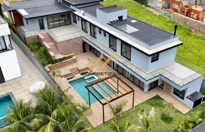 Casa à venda em indaiatuba, reserva petrus, com 4 suítes, com 690 m², reserva petrus