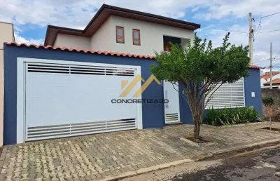 Sobrado à venda em indaiatuba, vila avaí, com 4 suítes, com 294 m²