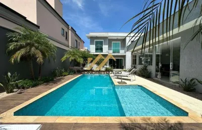 Sobrado à venda em indaiatuba, condomínio helvétia park, com 3 suítes, com 348.45 m²