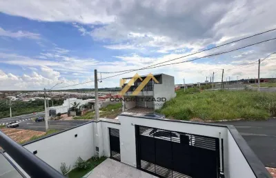 Sobrado à venda em indaiatuba, parque barnabé, com 3 quartos, com 130 m²