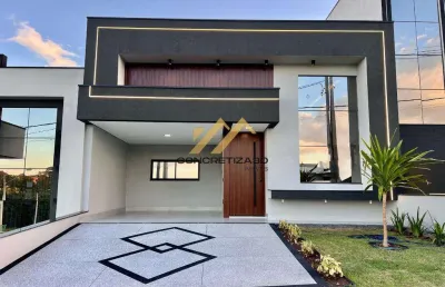 Casa à venda em indaiatuba, loteamento park gran reserve, com 3 suítes, com 135 m²