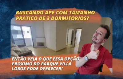 Apartamento com 3 dormitórios – conforto e vista panorâmica próxima ao parque villa lobos