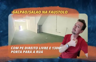 Galpão - salão na rua faustolo com 130m², pé direito alto e vão livre
