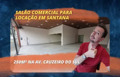 Salão comercial para locação em santana – 250m² na av. cruzeiro do sul
