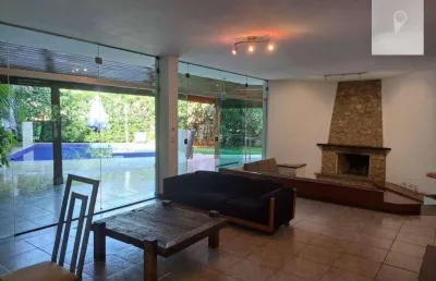 Casa de esquina em alphaville mobiliada com 5 suítes, c/ piscina aquecida, sauna, 422 m²  - alphaville - sp