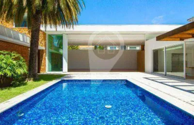 Linda mansão a venda com 4 suítes em uma área construída de 1390 m² por r$ 11.500.000 - residencial melville - santana de parnaíba/sp