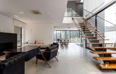 Casa mobiliada em alphaville com 4 suítes para alugar, 630 m²  vista livre -   barueri/sp