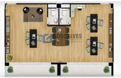 Sala comercial com 1 sala à venda na senador vergueiro, av, jardim do mar, são bernardo do campo, 37 m2 por r$ 400.000