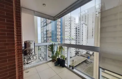 Apartamento novo mobiliado com vista mar no boqueirão dem santos / sp